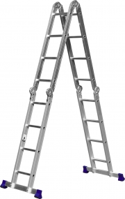 Четырехсекционная лестница-трансформер СИБИН, алюминиевая, 4x4 ступени, ЛТ-44 38852