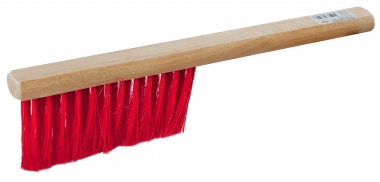 Щетка-сметка, искусственная щетина, трехрядная, деревянный корпус, 320мм 39020