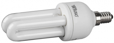 Энергосберегающая лампа СВЕТОЗАР Стержень - 2U , цоколь E14(миньон), теплый белый свет (2700 К), 6000 час, 9Вт(45) SV-44312-09