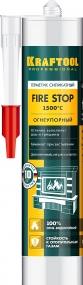 Герметик силикатный огнеупорный +1500С KRAFTFLEX FR150, черный, 300 мл KRAFTOOL 41260-4