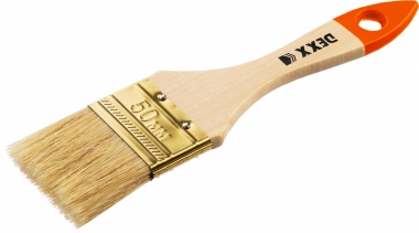 Кисть флейцевая DEXX, деревянная ручка, натуральная щетина, индивидуальная упаковка, 50мм 0100-050_z02