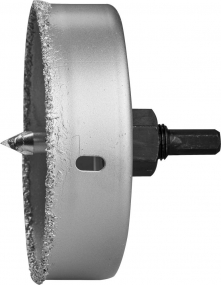 Коронка-чашка ЗУБР ЭКСПЕРТ с карбид-вольфрамовой крошкой, в сборе, высота 25мм, 102мм 33360-102