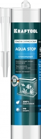 Герметик KRAFTOOL AQUA STOP силиконовый стекольный, прозрачный, 300мл 41256-2