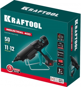 KRAFTOOL Industrial 400 пистолет термоклеевой электрический, d 11-12 мм 50 г/мин 06843-300-12