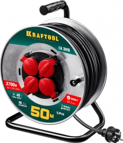 Силовой удлинитель K-315, КГ 3х1.5, 50м, 3700Вт, IP44 KRAFTOOL 55085-50_z01