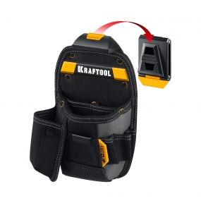 KRAFTOOL KP-8 с быстросъёмным креплением FastClip, 8 карманов и петель, 170 х 260 мм, поясная сумка (38776) 38776