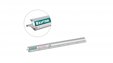 KRAFTOOL KRAFT-LINE, 0.6 м, усиленная алюминиевая линейка со стальной направляющей (34275-60) 34275-60