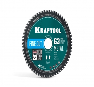 KRAFTOOL Metal Cut 185 х 30 мм, 63Т, диск пильный по металлу и стали (36954-185-30-63) 36954-185-30-63