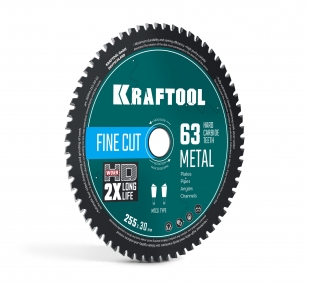 KRAFTOOL Metal Cut 255 х 30 мм, 63Т, диск пильный по металлу и стали (36954-255-30-63) 36954-255-30-63