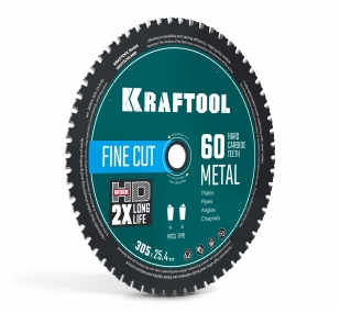 KRAFTOOL Metal Cut 305 х 25.4 мм, 60Т, диск пильный по металлу и стали (36954-305-25.4-60) 36954-305-25.4-60