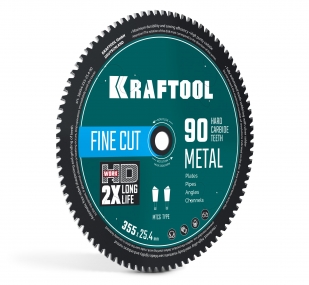 KRAFTOOL Metal Cut 355 х 25.4 мм, 90Т, диск пильный по металлу и стали (36954-355-25.4-90) 36954-355-25.4-90