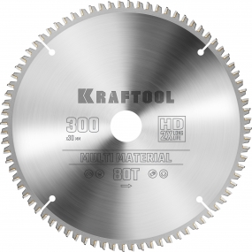 KRAFTOOL Multi Material 300х30мм 80Т, диск пильный по алюминию 36953-300-30