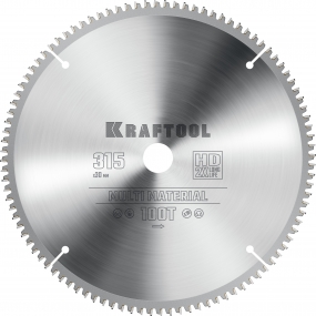 KRAFTOOL Multi Material 315х30мм 96Т, диск пильный по алюминию 36953-315-30