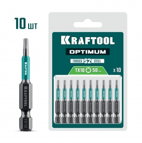 KRAFTOOL OPTIMUM TX 10, 50 мм, 10 шт, биты (26126-10-50-10) 26126-10-50-10