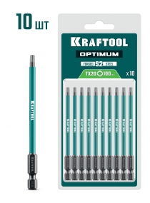 KRAFTOOL OPTIMUM TX 20, 100 мм, 10 шт, биты (26126-20-100-S10) 26126-20-100-S10