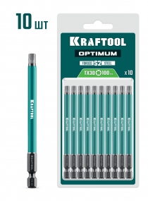 KRAFTOOL OPTIMUM TX 30, 100 мм, 10 шт, биты (26126-30-100-S10) 26126-30-100-S10