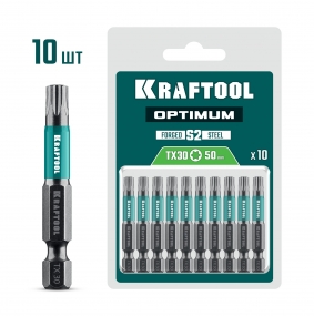KRAFTOOL OPTIMUM TX 30, 50 мм, 10 шт, биты (26126-30-50-10) 26126-30-50-10