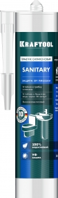 KRAFTOOL SANITARY, 300 мл, прозрачный, санитарный силиконовый герметик (41255-2) 41255-2_m