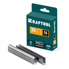 KRAFTOOL тип 36 (L) 14 мм, 1000 мм, калибр 20GA, скобы кабельные для степлера (31636-14) 31636-14