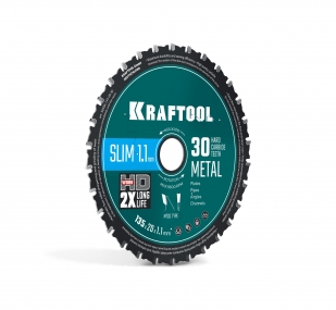 KRAFTOOL Ultra-Slim Metal Cut 135 х 20 x 1.3 мм, 30Т, диск пильный, тонкий рез металла (36956-135-20-30) 36956-135-20-30
