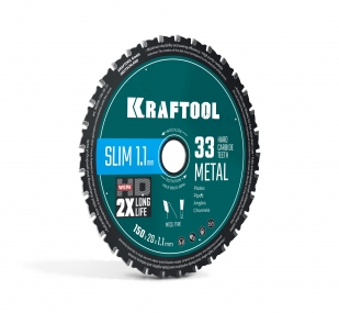 KRAFTOOL Ultra-Slim Metal Cut 150 х 20 x 1.3 мм, 33Т, диск пильный, тонкий рез металла (36956-150-20-33) 36956-150-20-33