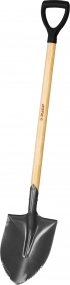 Лопата БЕРКУТ штыковая, деревянный черенок, с рукояткой, ЗУБР Профессионал 4-39507_z02
