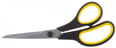 Ножницы STAYER MASTER хозяйственные, изогнутые, двухкомпонентные ручки, 195мм 40466-19
