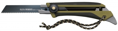 OLFA WORKS FK1 FIELD KNIFE универсальный нож со сменным серрейторным лезвием для сложных материалов (OW-FK1-OD) OW-FK1-OD