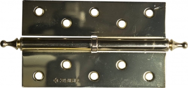 Петля дверная разъемная ЗУБР ЭКСПЕРТ , 1 подшипник, цвет латунь (PB), левая, с крепежом, 125х75х2,5мм, 2 шт 37605-125-1L