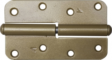 Петля накладная стальная ПН-110 , цвет золотой металлик, левая, 110мм 37653-110L
