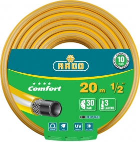 Поливочный шланг RACO COMFORT 1/2 20 м 30 атм трёхслойный армированный 40303-1/2-20_z01