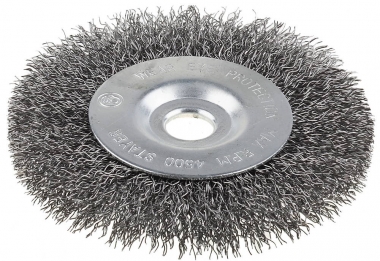 Щетка STAYER дисковая для точильно-шлифовального станка, витая сталь 0,3мм, 175/12,7/16мм 35185-175