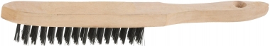 Щетка STAYER MASTER проволочная стальная с деревянной ручкой, 3 ряда 35020-3