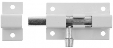 Задвижка накладная для окон и мебели ШП-50 БЦ , цвет белый/цинк, 50мм 37751-50