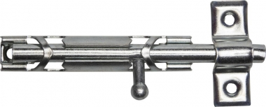 Шпингалет накладной 3Т-12 стальной, покрытие белый цинк, 80мм 37735-80
