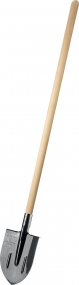 Штыковая лопата c ребрами жесткости ЗУБР ПРОФИ-5, ЛКО, деревянный черенок, 1450 мм 39455