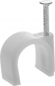 Скоба-держатель для круглого кабеля, 16 мм, 40 шт, с оцинкованным гвоздем, STAYER 4510-16