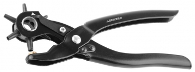 Дырокол STAYER STANDARD револьверный для кожи, 6-в-1, 2-4,5мм 22940_z01