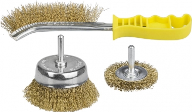 Набор щеток-крацовок, латунированная проволока 0,3мм, 3шт STAYER 35151-H3_z01