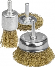 Набор щеток-крацовок для дрели, латунированная проволока 0,3мм, 3шт STAYER 35152-H3_z01