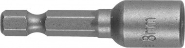 Бита STAYER PROFI с торцовой головкой, Нат-драйвер , магнитная, тип хвостовика - E 1/4 , длина 48 мм, 8мм, 1шт 26390-08