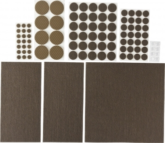 Набор STAYER COMFORT : Накладки самоклеящиеся на мебельные ножки, 98 шт, коричневые 40916-H98