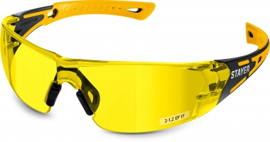 STAYER MX-9 желтые, двухкомпонентные дужки, открытого типа, защитные очки (110491) 110491
