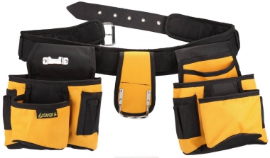 Пояс STAYER для инструментов, нейлоновый, 18 карманов 38612