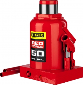 STAYER RED FORCE 50т 300-480мм домкрат бутылочный гидравлический 43160-50_z01