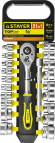 STAYER RSS 21M набор торцовых головок 21 предм. 27752-H21