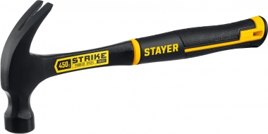 STAYER STRIKE 450 г молоток-гвоздодёр цельнометаллический столярный 2025-450