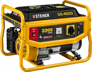 GS-4500 бензиновый генератор, 3300 Вт, STEHER GS-4500