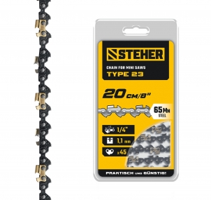 STEHER тип 23, 20 см, шаг 1/4 , паз 1.1 мм, 45 звеньев, цепь (75323-20) 75323-20