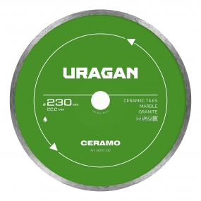 URAGAN CERAMO 230 мм, диск алмазный отрезной сплошной (36707-230) 36707-230
